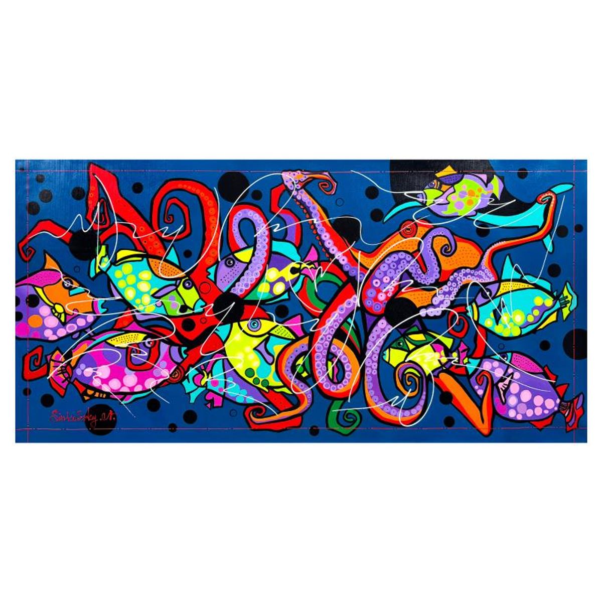 Natalia Sinkovsky, Original Acrylic Painting on Canvas, Hand Signed with Letter of Authenticity.