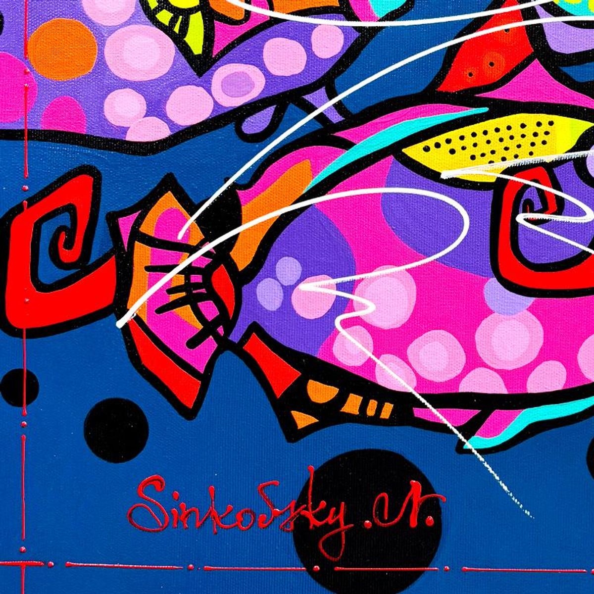Natalia Sinkovsky, Original Acrylic Painting on Canvas, Hand Signed with Letter of Authenticity.