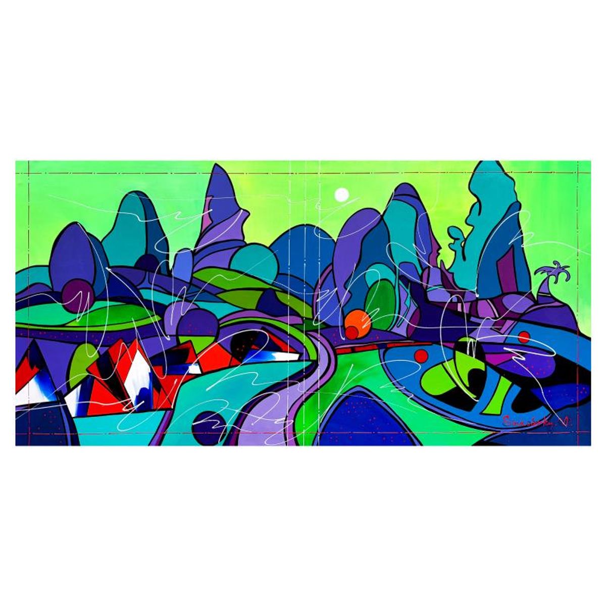 Natalia Sinkovsky, Original Acrylic Painting on Canvas, Hand Signed with Letter of Authenticity.