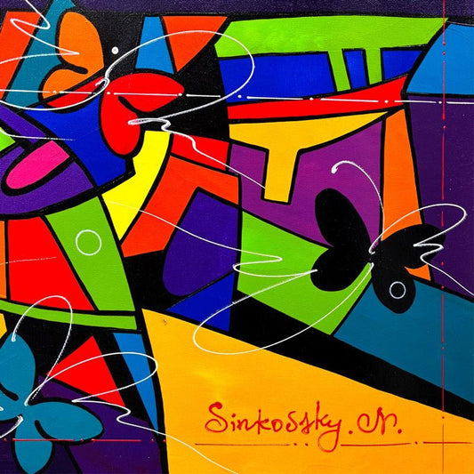 Natalia Sinkovsky, Original Acrylic Painting on Canvas, Hand Signed with Letter of Authenticity.