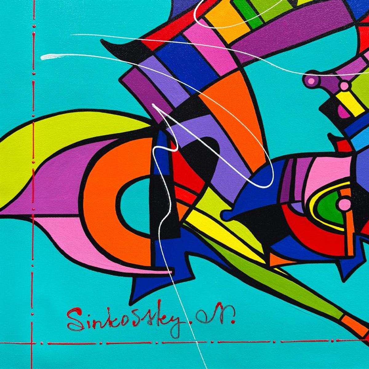 Natalia Sinkovsky, Original Acrylic Painting on Canvas, Hand Signed with Letter of Authenticity.