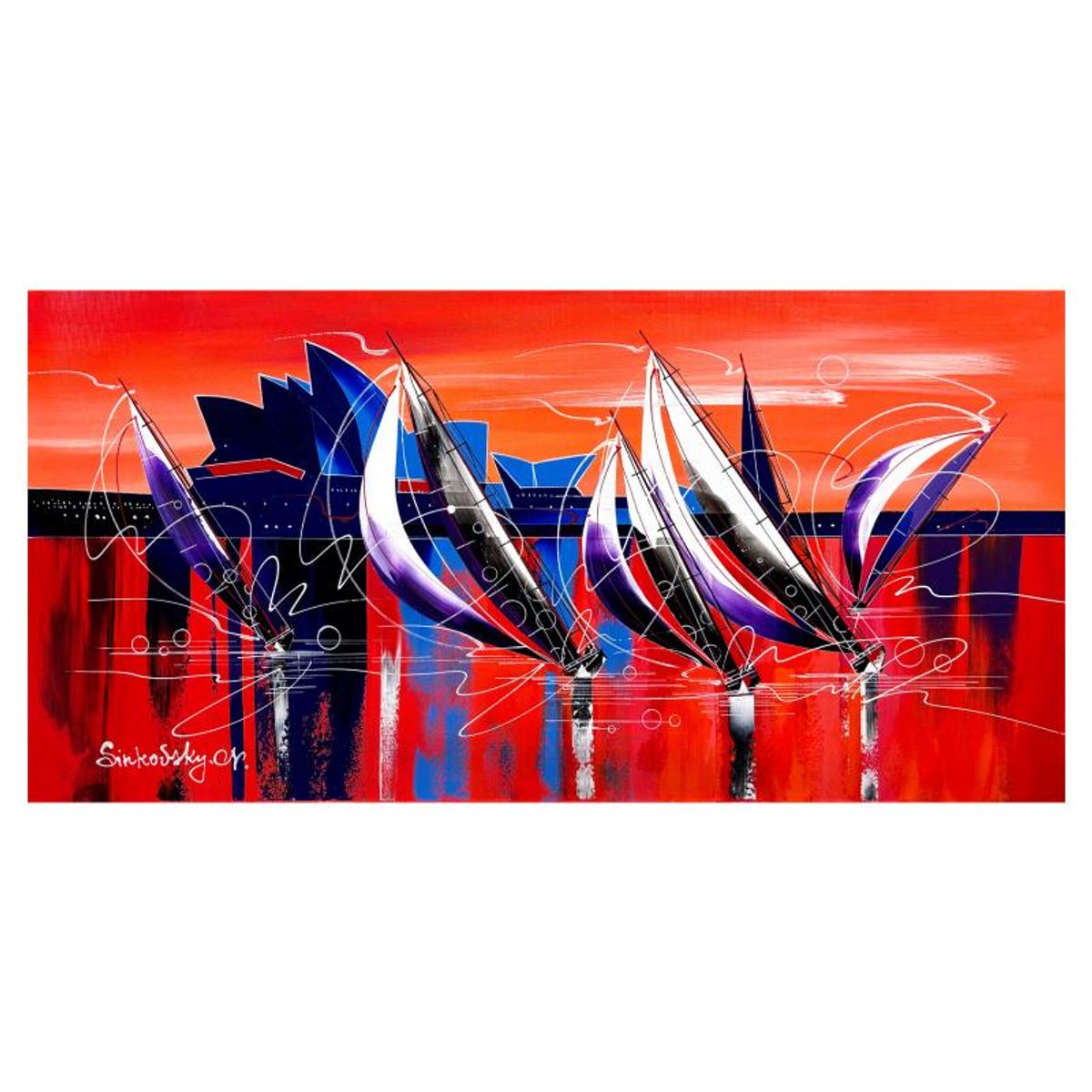 Natalia Sinkovsky, Original Acrylic Painting on Canvas, Hand Signed with Letter of Authenticity.