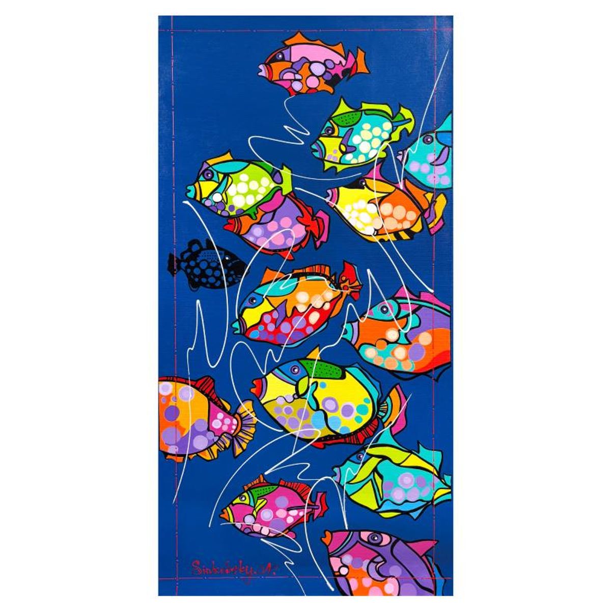 Natalia Sinkovsky, Original Acrylic Painting on Canvas, Hand Signed with Letter of Authenticity.