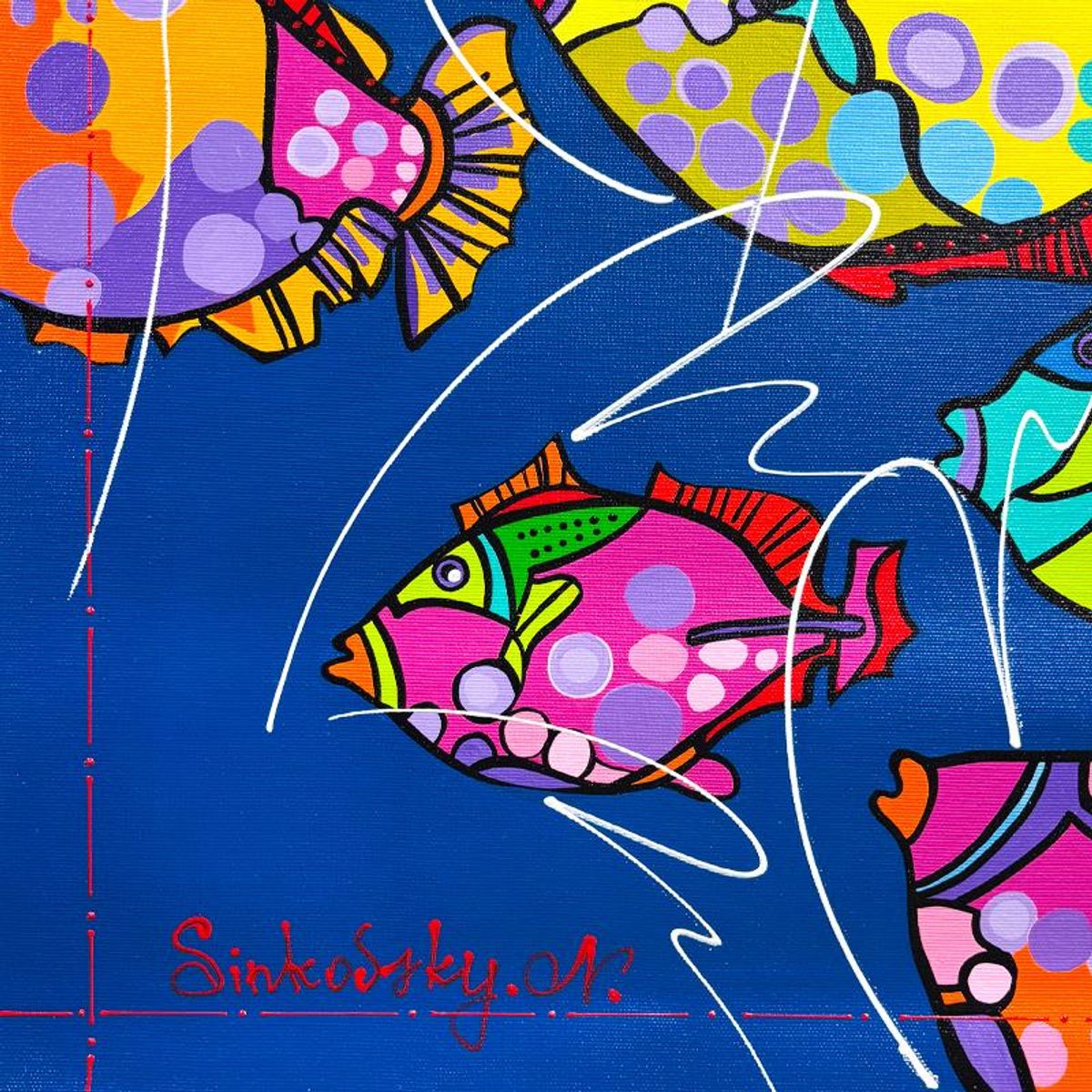 Natalia Sinkovsky, Original Acrylic Painting on Canvas, Hand Signed with Letter of Authenticity.