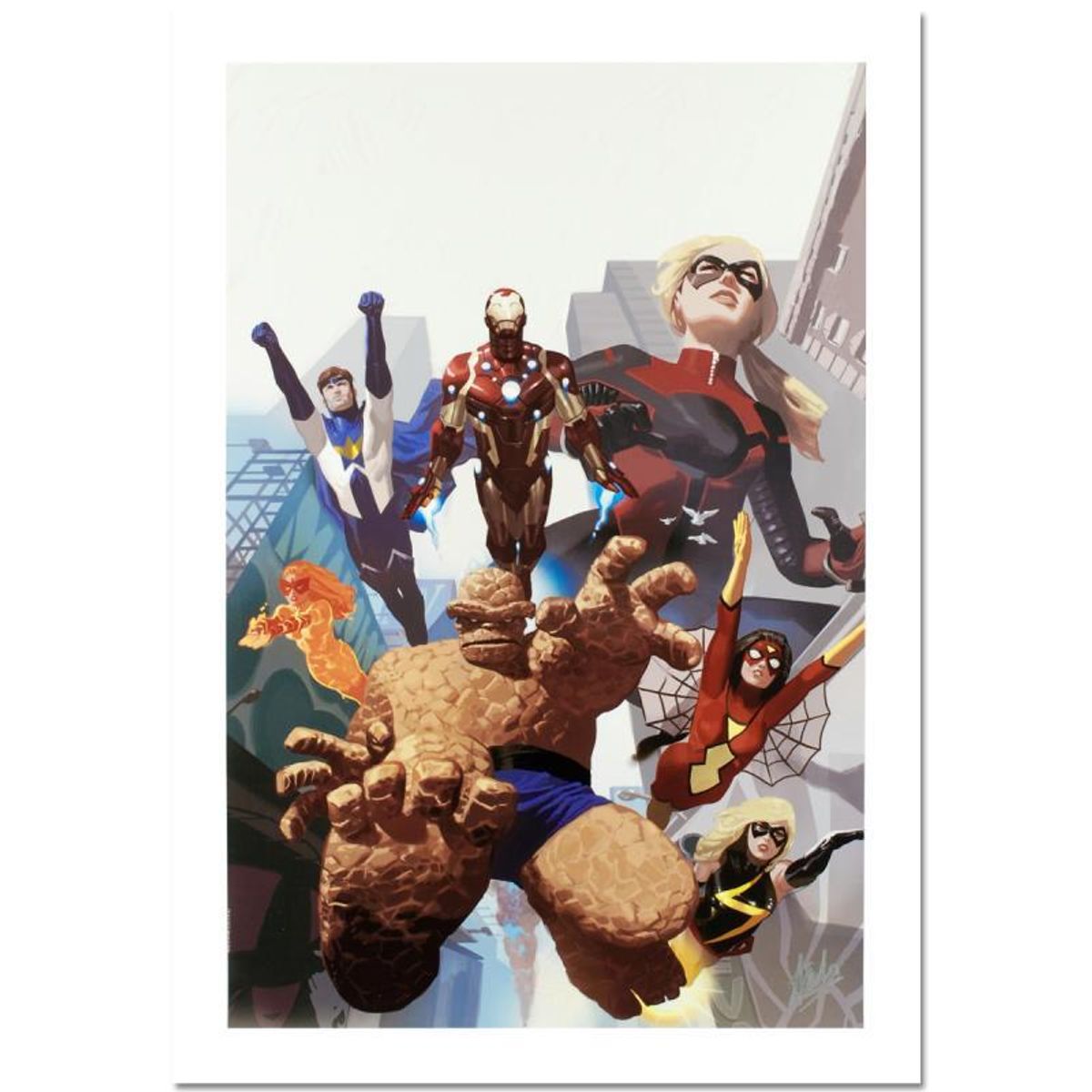 Stan Lee Signed, Marvel Comics Limited Edition Canvas 2/10 "I Am An Avenger #4" with Certificate of Authenticity.