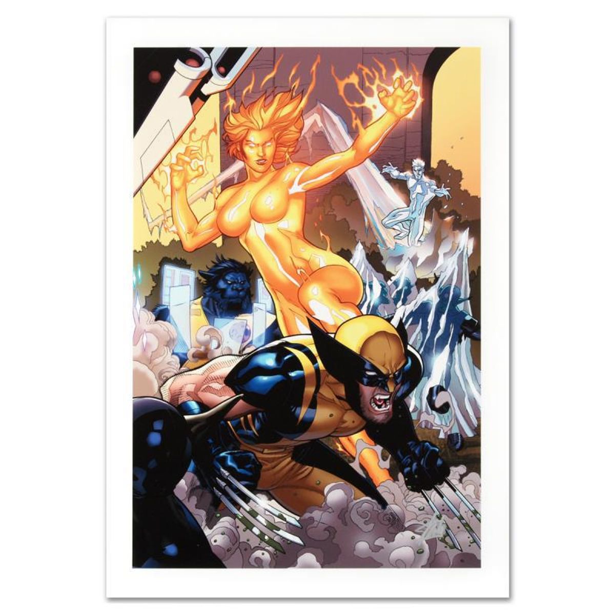 Stan Lee Signed, Marvel Comics Limited Edition Canvas 1/99 "Secret Invasion: X-Men #4" with Certificate of Authenticity.