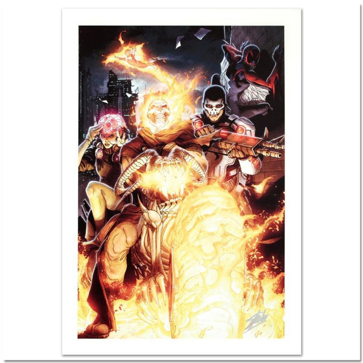 Stan Lee Signed, Marvel Comics Limited Edition Canvas 3/99 "Timestorm 2009/2099 #2" with Certificate of Authenticity.