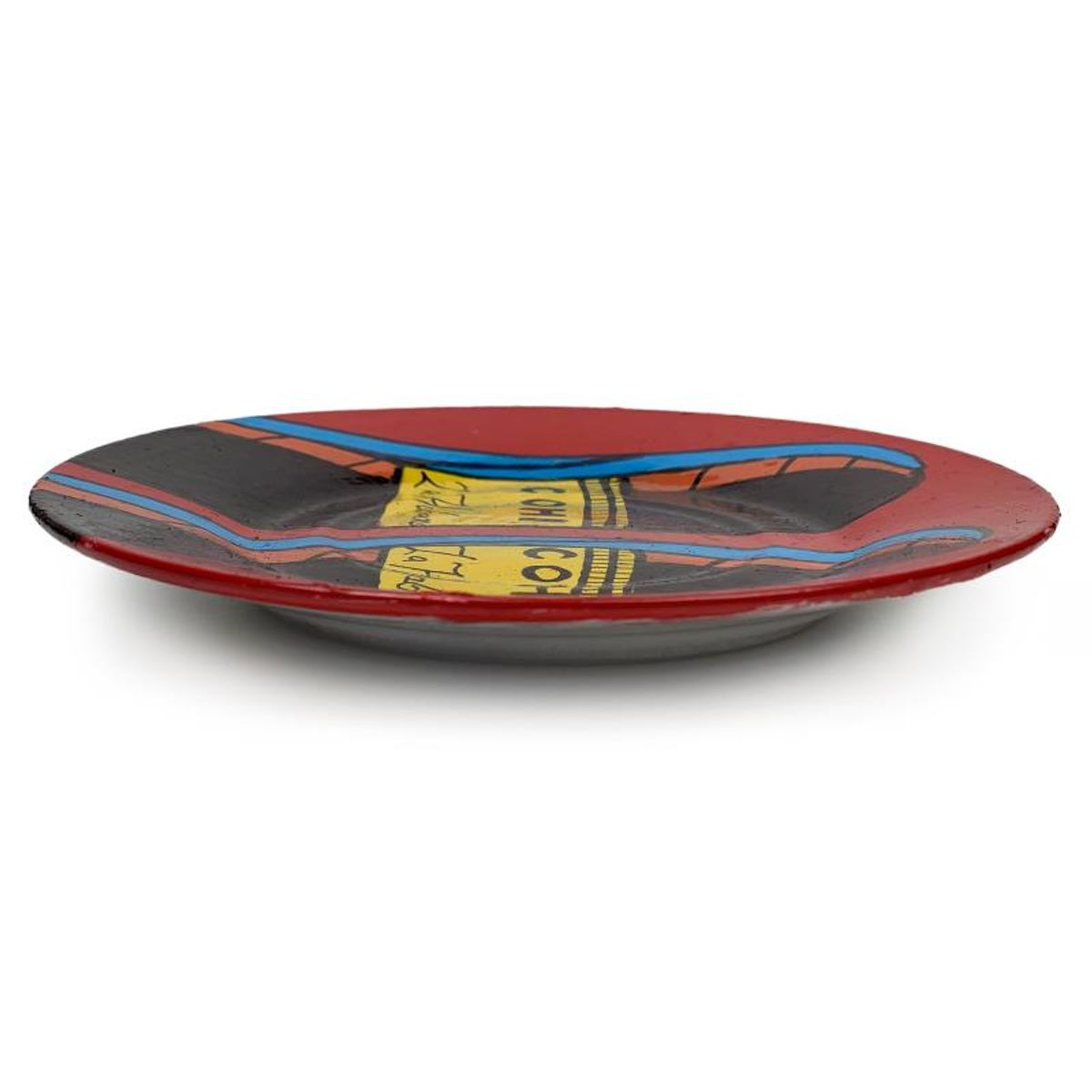 Steve Kaufman (1960-2010), "COHIBA" Hand Painted Plate, Hand Signed with Letter of Authenticity.