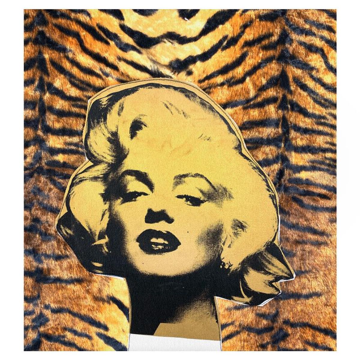 Steve Kaufman (1960-2010), "Marilyn Monroe" Limited Edition Silkscreen on Canvas and Fabric, CP Numbered 21/50 and Hand Signed with LOA.