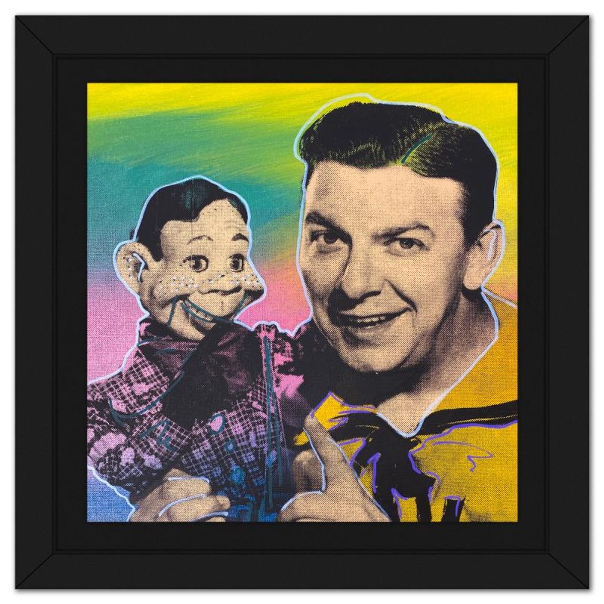 Steve Kaufman (1960-2010), "Howdy Doody" Framed Hand Embellished Limited Edition Silscreen, Numbered 8/50 Inverso and Hand Signed with Letter of Authenticity