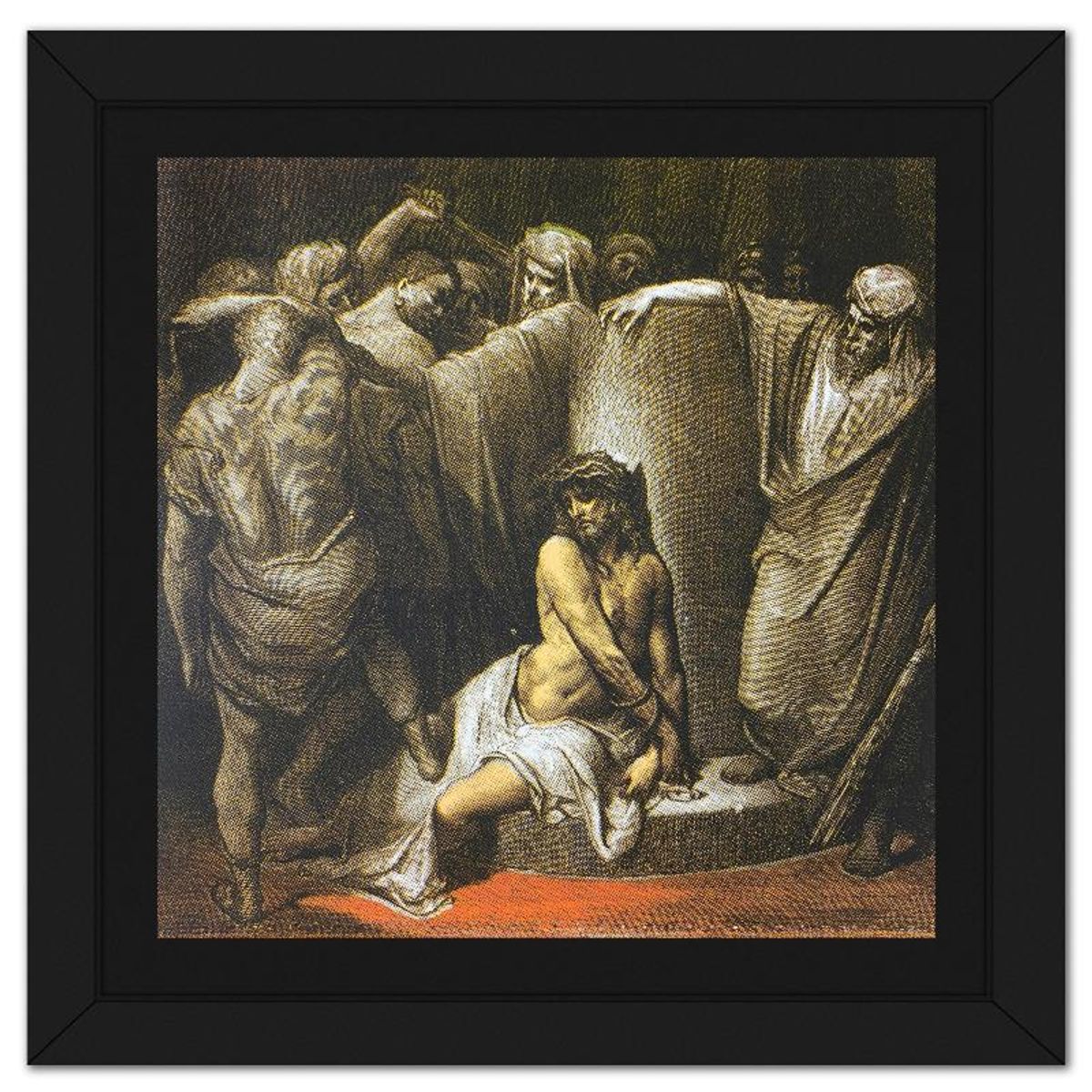 Steve Kaufman (1960-2010), "Jesus in Thorns" Framed Hand Embellished Limited Edition Silscreen, Numbered AP 14/50 Inverso and Hand Signed with Letter of Authenticity