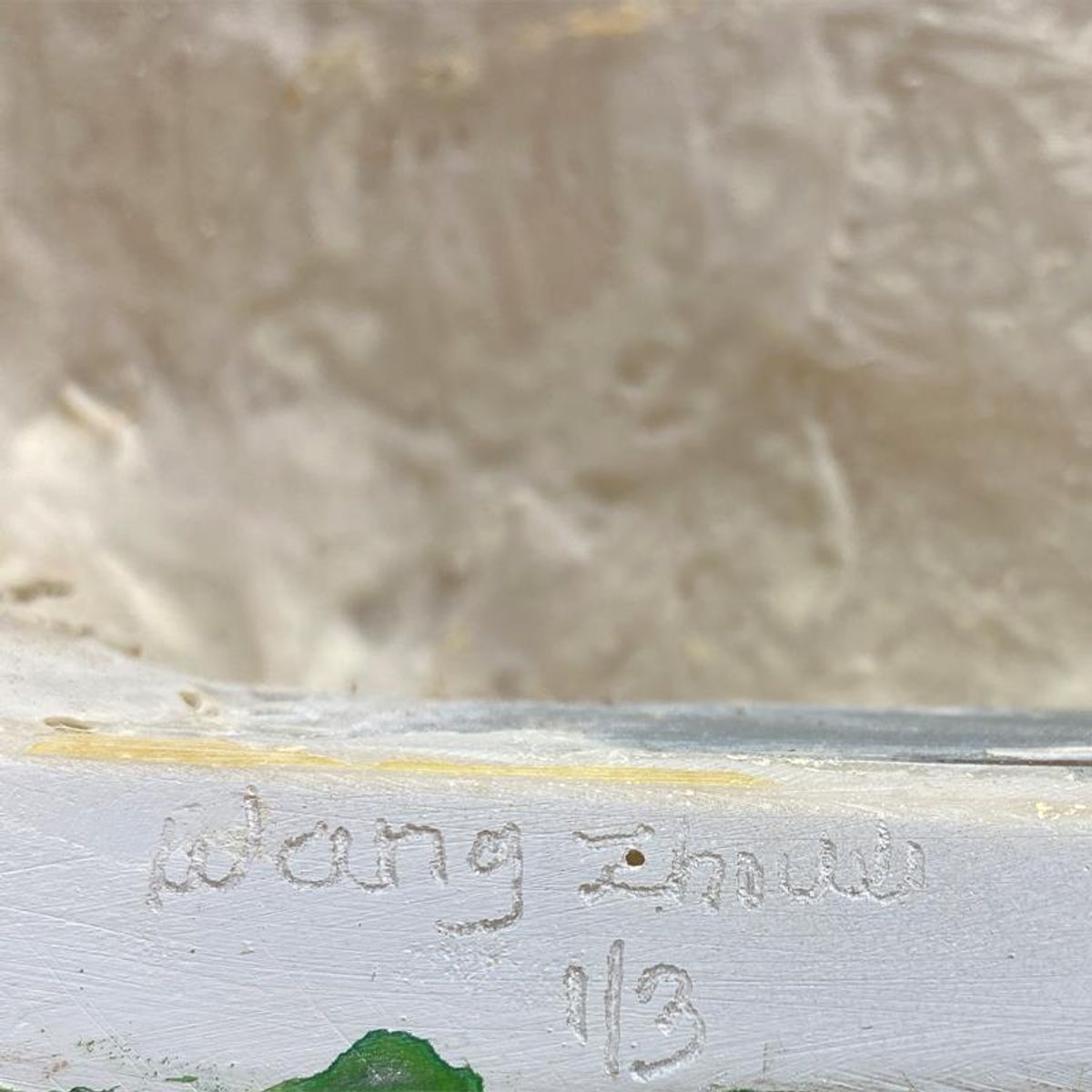 Wang, Hand Painted Limited Edition Bas Relief Sculpture, Numbered 1/3, Hand Signed and Letter of Authenticity