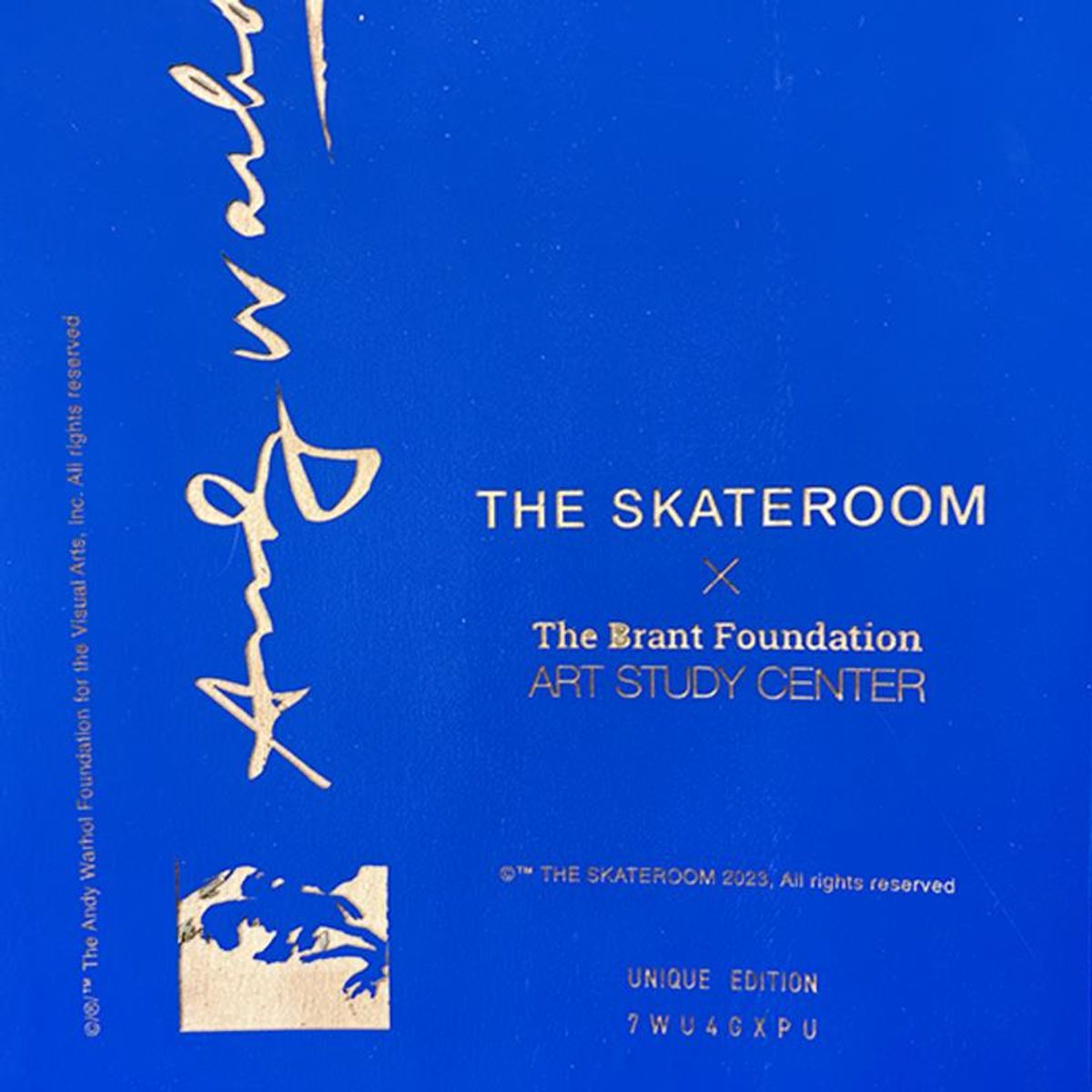 Andy Warhol (1928-1987), "Self-Portrait (Blue)" Framed One-of-a-Kind Unique Edition Skateboard, Signed Inverso with Certificate of Authenticity.