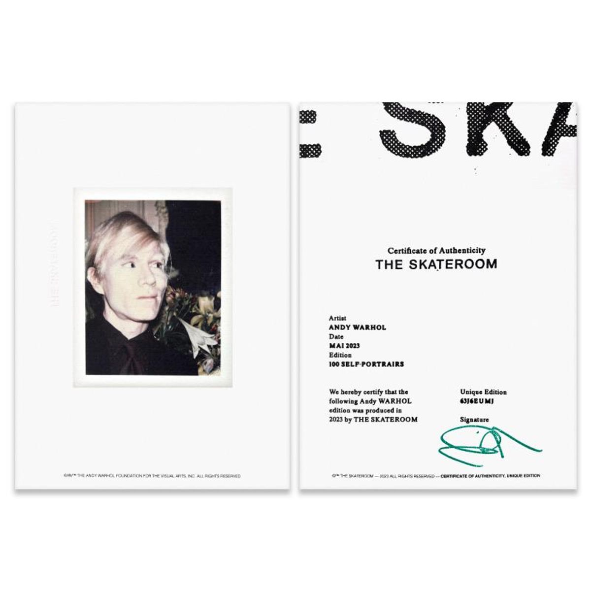 Andy Warhol (1928-1987), "Self-Portrait (Yellow)" Framed One-of-a-Kind Unique Edition Skateboard, Signed Inverso with Certificate of Authenticity.