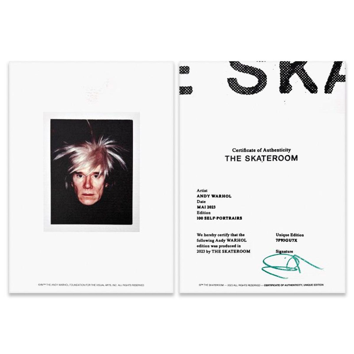 Andy Warhol (1928-1987), "Self-Portrait (Red)" Framed One-of-a-Kind Unique Edition Skateboard, Signed Inverso with Certificate of Authenticity.