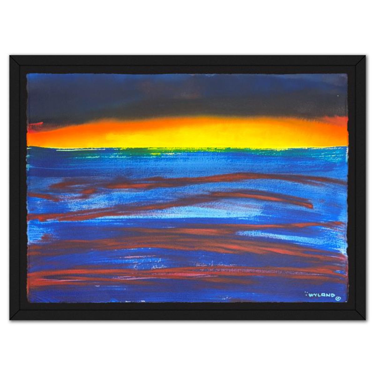 Wyland, Framed Original Watercolor Painting, Hand Signed with Letter of Authenticity.