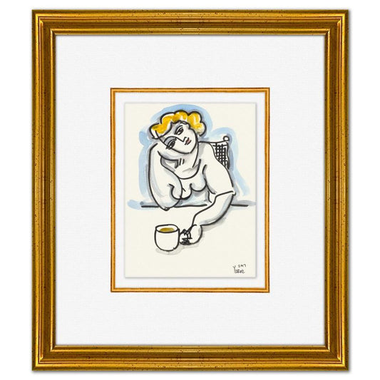 Yuroz, Framed Original Painting, Hand Signed with Letter of Authenticity.