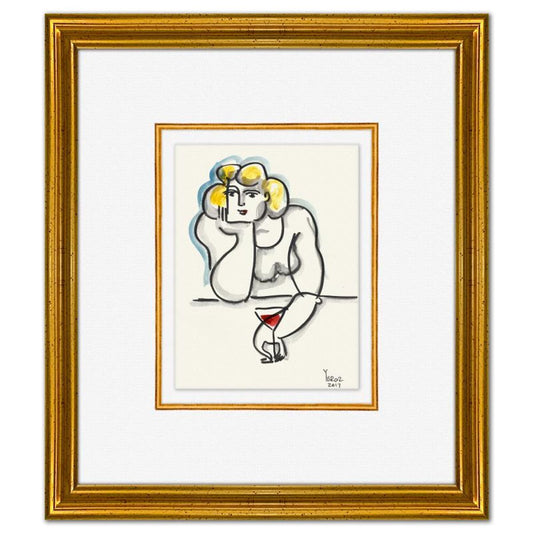 Yuroz, Framed Original Painting, Hand Signed with Letter of Authenticity.