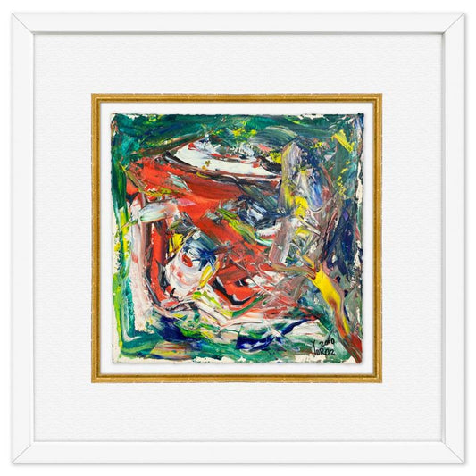 Yuroz, Framed Original Painting, Hand Signed with Letter of Authenticity.