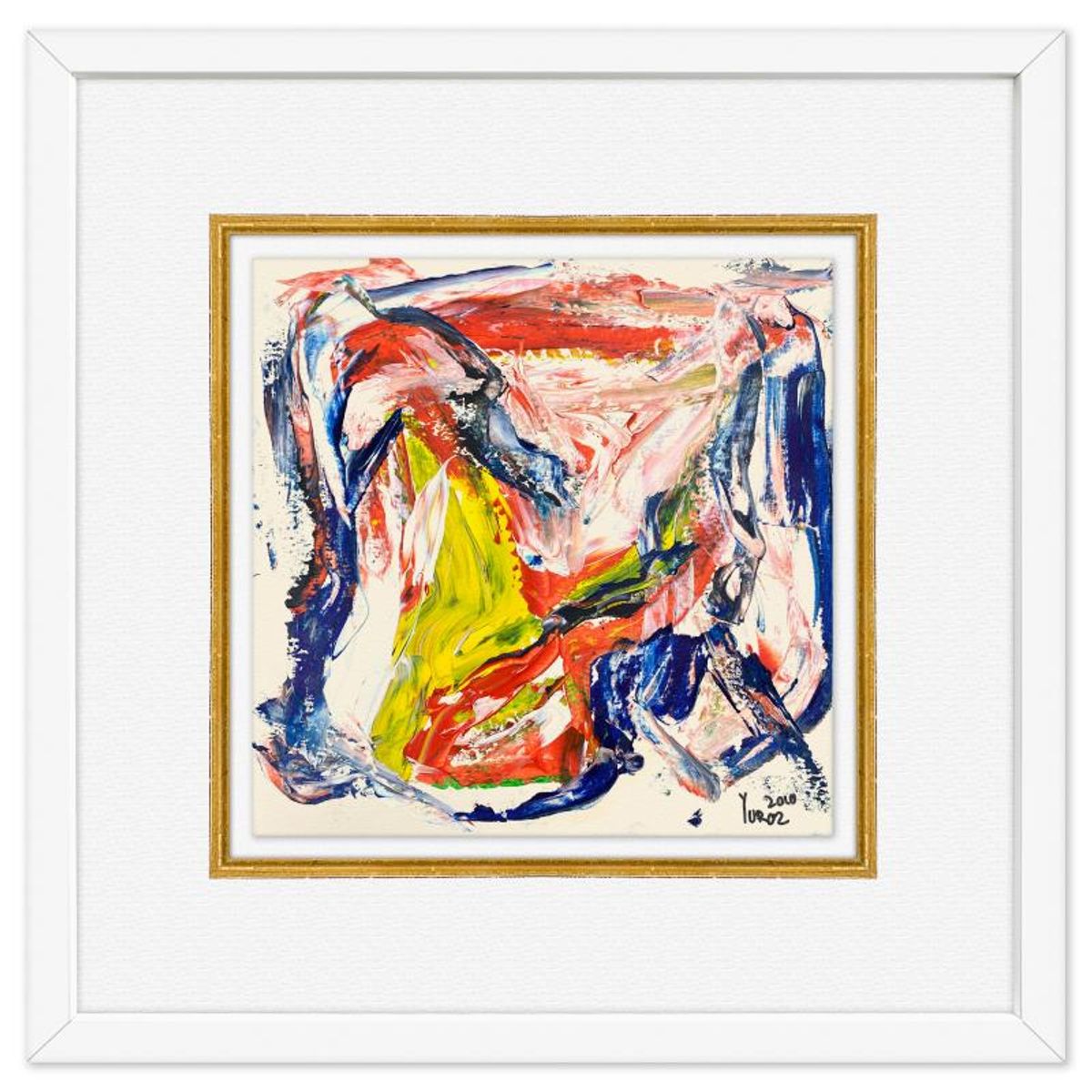 Yuroz, Framed Original Painting, Hand Signed with Letter of Authenticity.