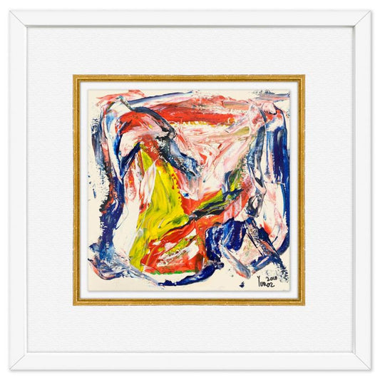 Yuroz, Framed Original Painting, Hand Signed with Letter of Authenticity.