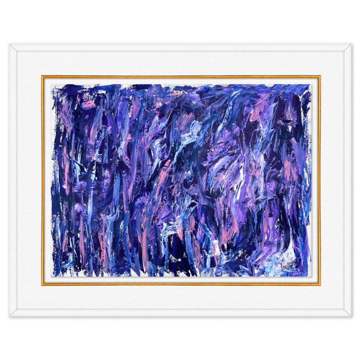 Yuroz, Framed Original Painting (31" x 39"), Hand Signed with Letter of Authenticity.