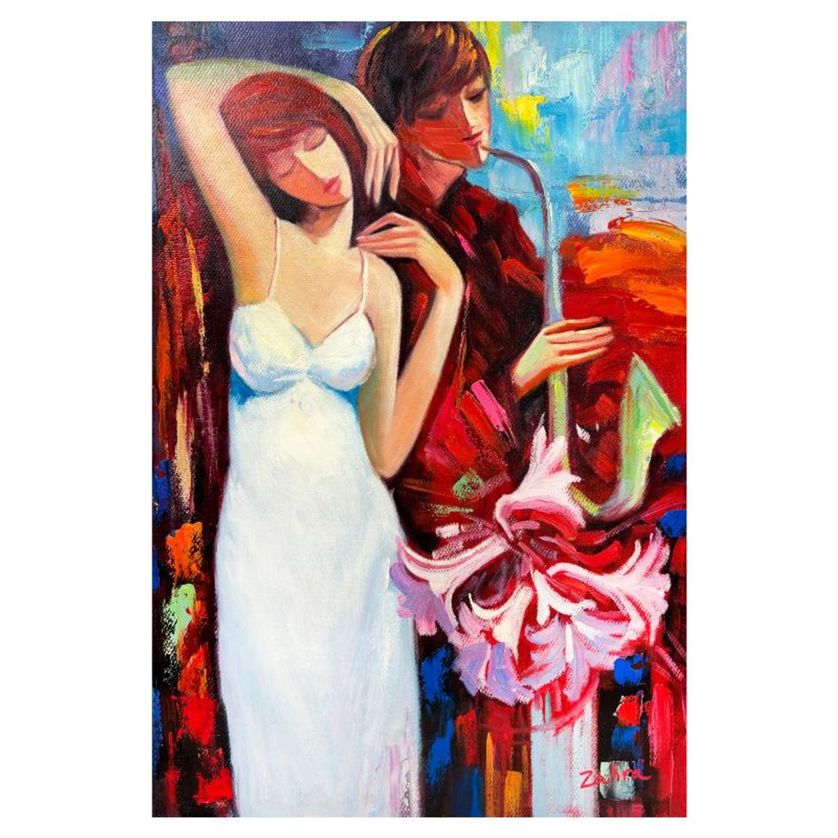 Zahra, Original Acrylic Painting on Canvas, Hand Signed with Letter of Authenticity.