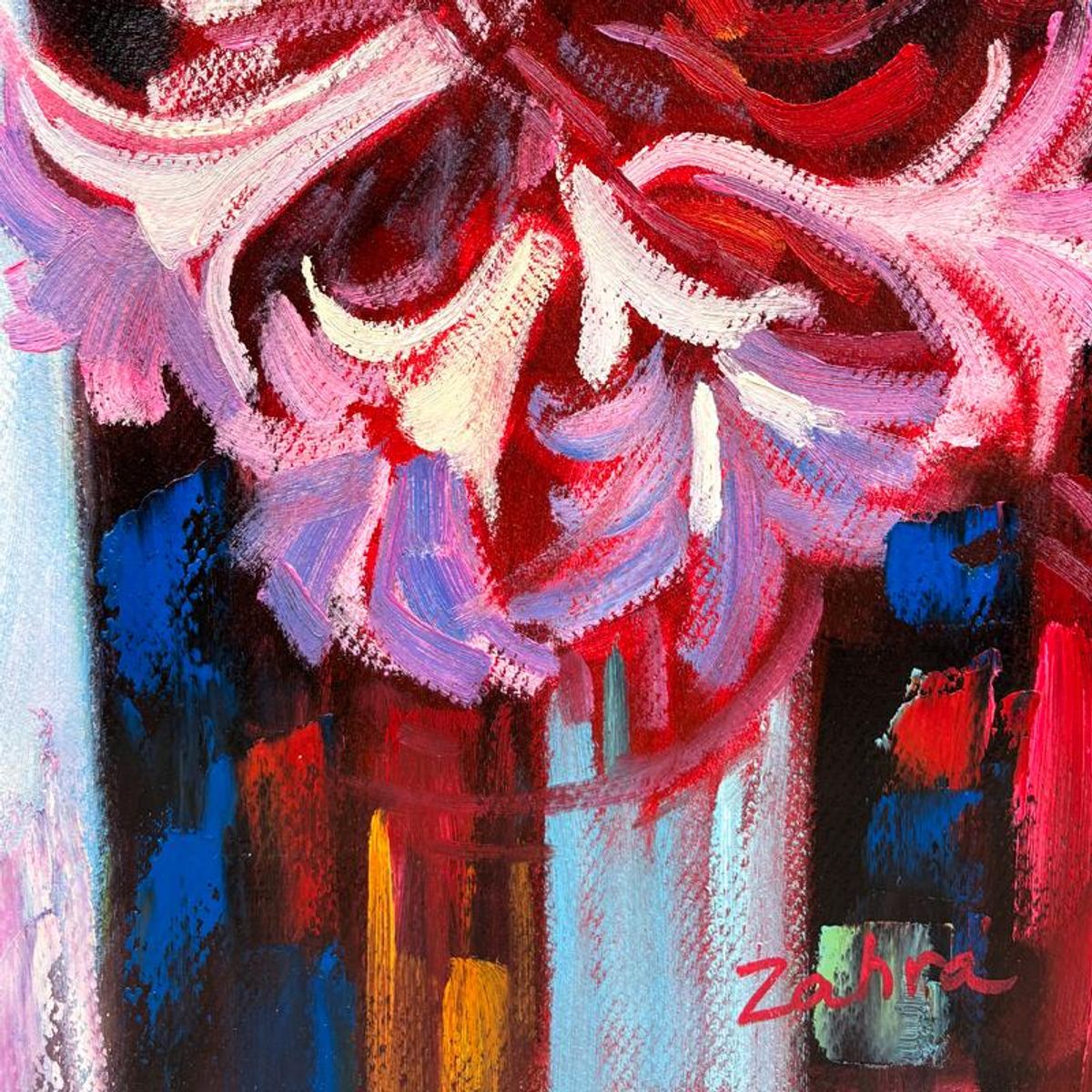 Zahra, Original Acrylic Painting on Canvas, Hand Signed with Letter of Authenticity.