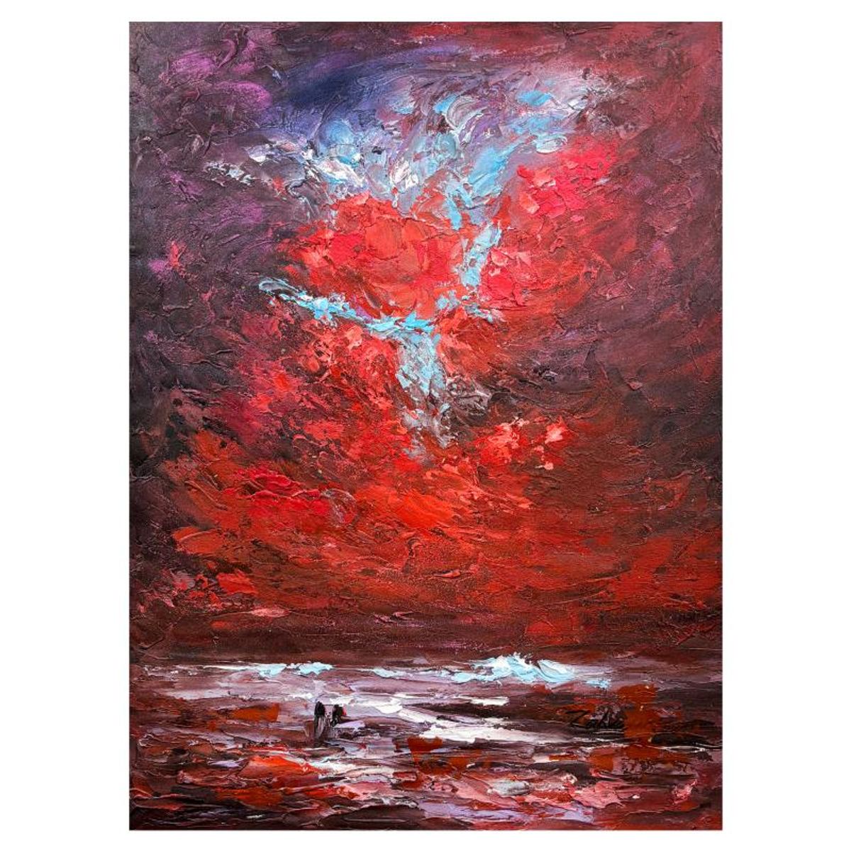 Zahra, Hand Signed Original Acrylic Painting on Canvas with Letter of Authenticity.