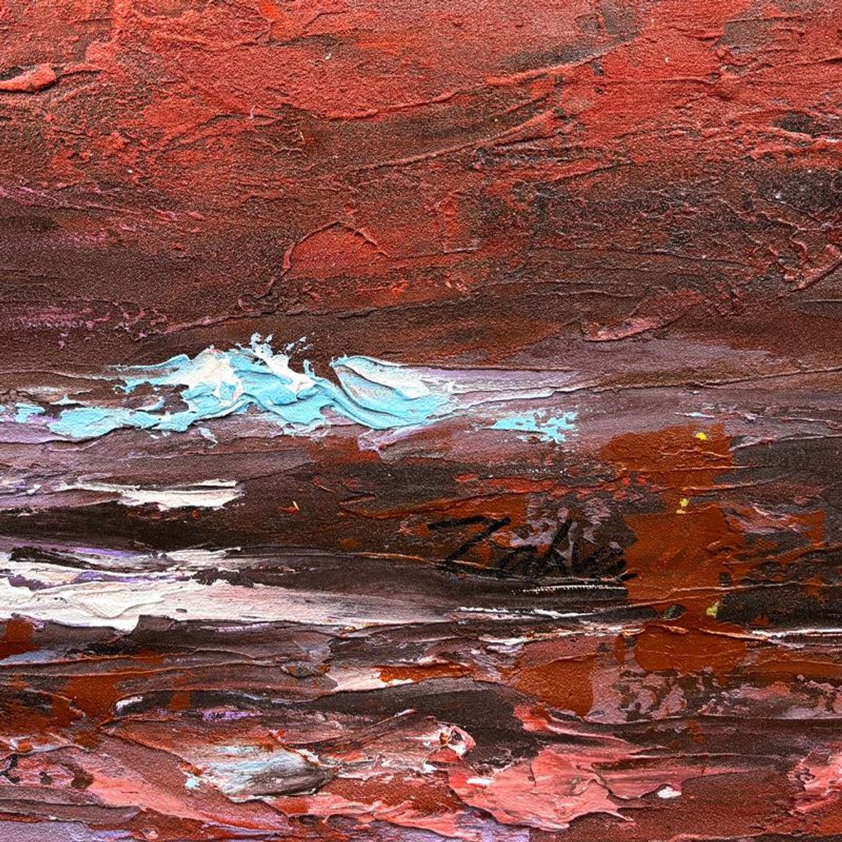 Zahra, Hand Signed Original Acrylic Painting on Canvas with Letter of Authenticity.