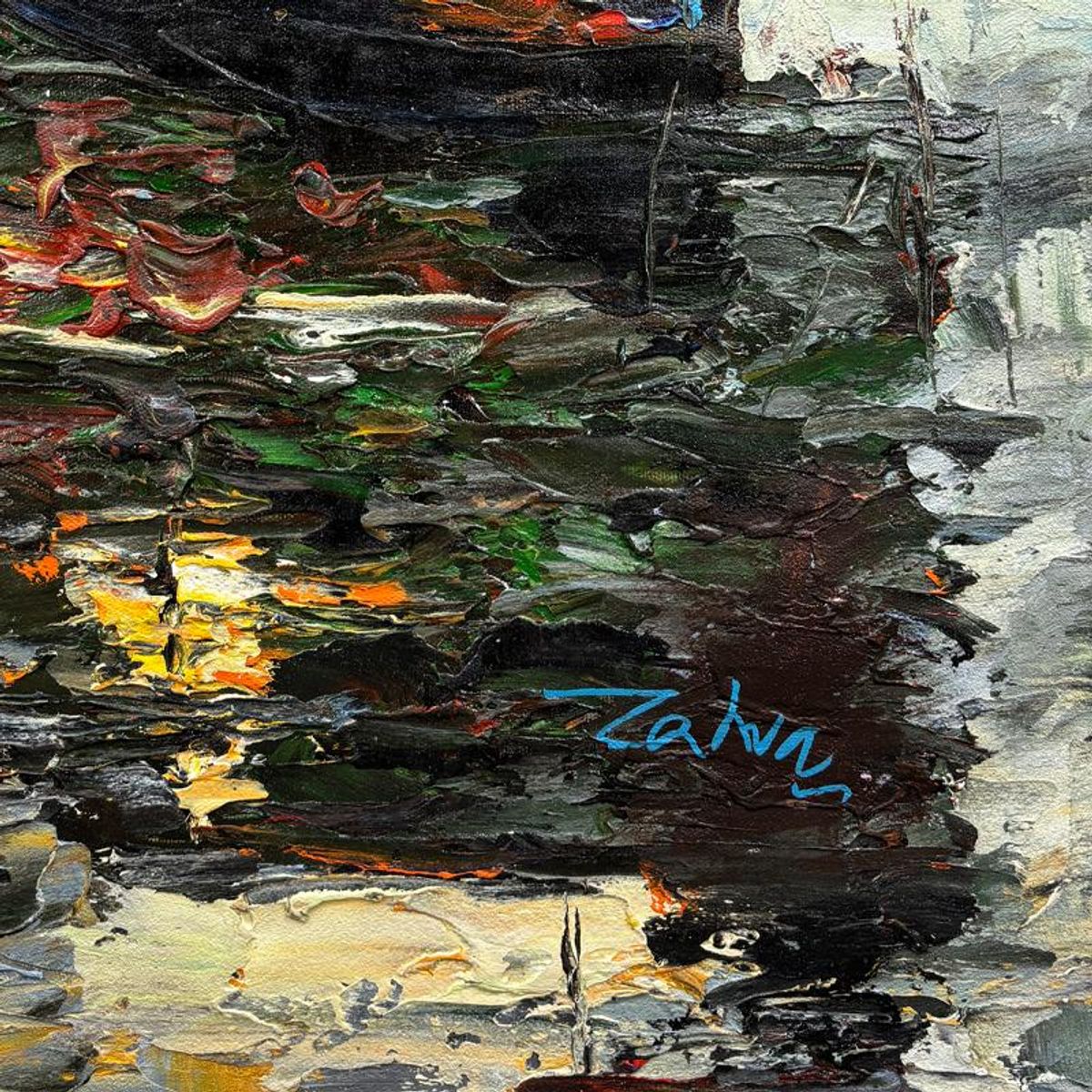 Zahra, Hand Signed Original Acrylic Painting on Canvas with Letter of Authenticity.