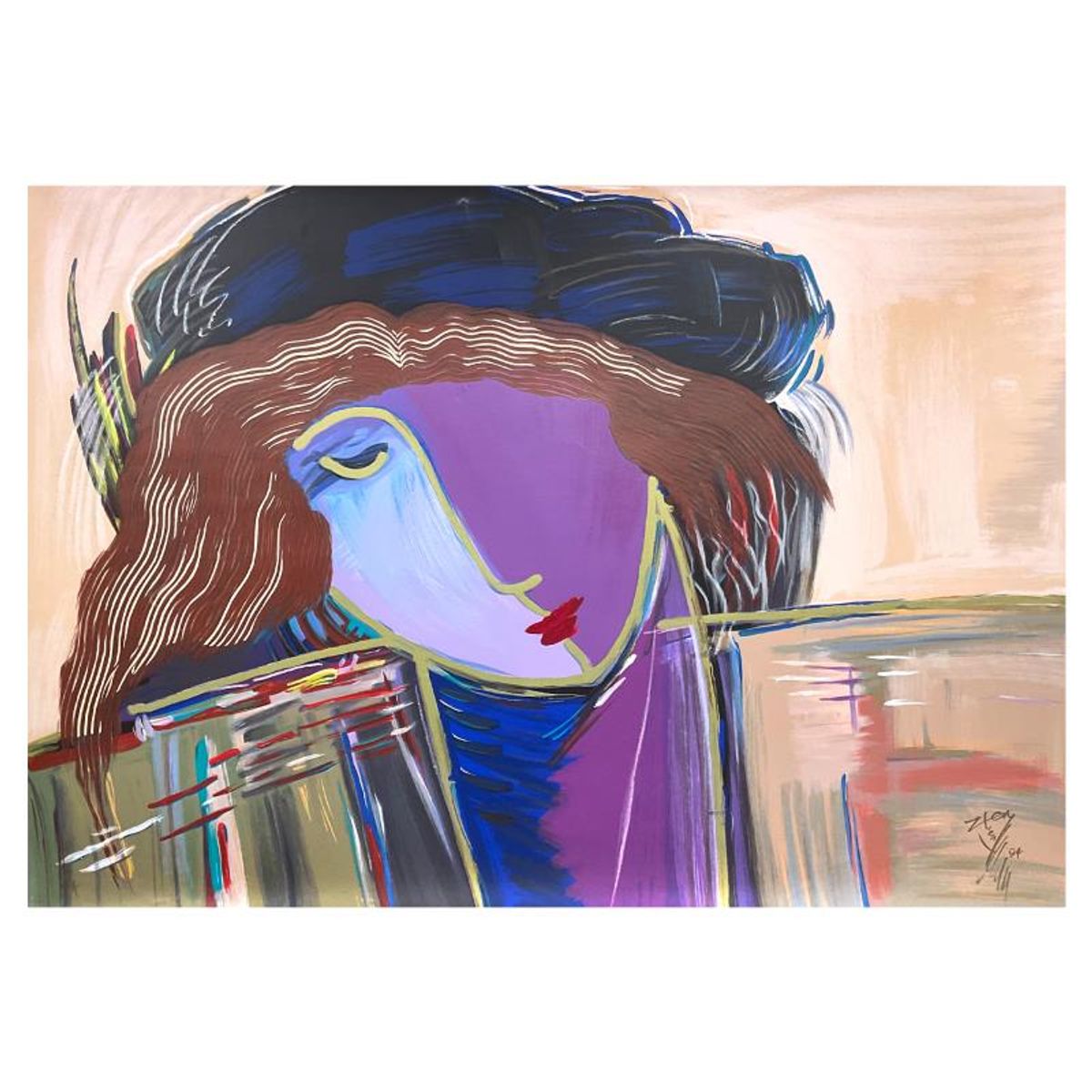 Lun Zen, "Dignity" Limited Edition Printer's Proof on Canvas, Numbered 1/4 and Hand Signed with Letter of Authenticity.