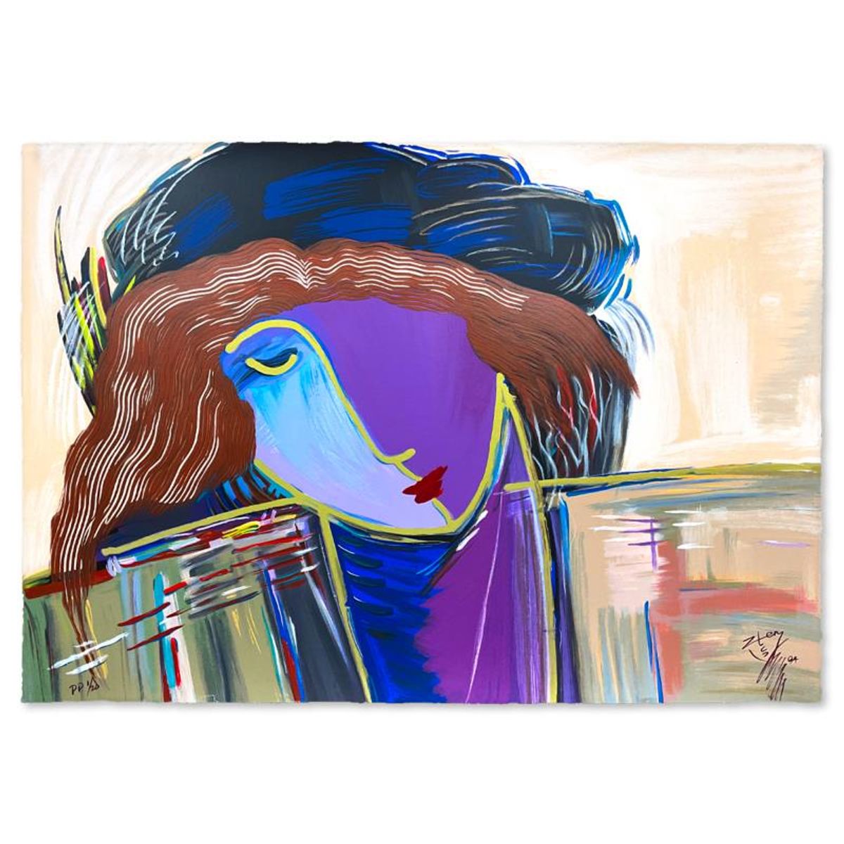 Lun Zen, "Dignity" Limited Edition Printer's Proof, Numbered 1/20 and Hand Signed with Letter of Authenticity.