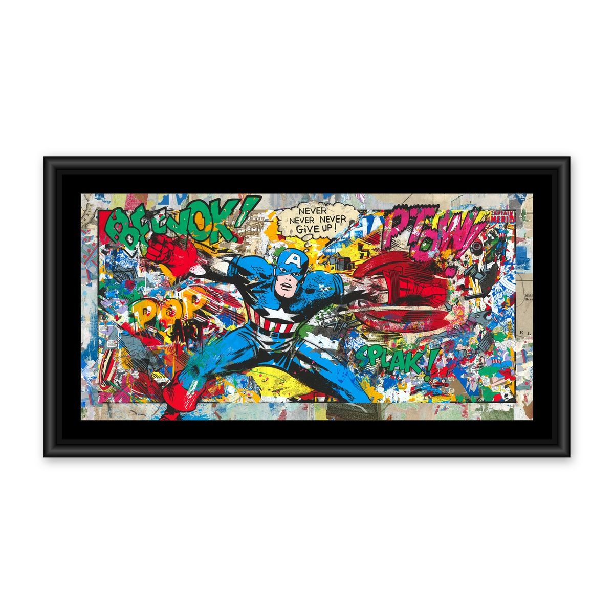 Mr. Brainwash- Silkscreen and Mixed Media on Paper "Hero's Breakthrough"