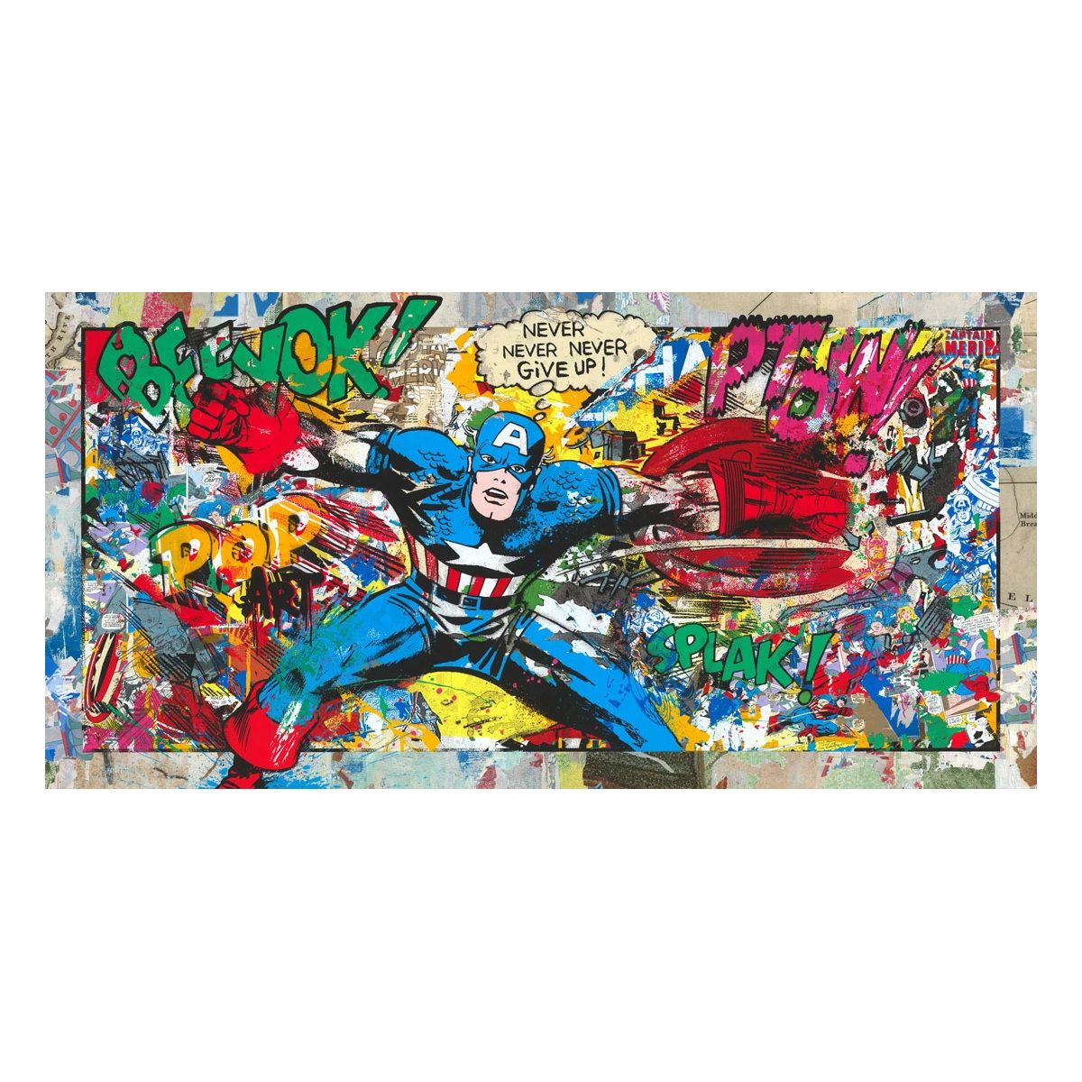 Mr. Brainwash- Silkscreen and Mixed Media on Paper "Hero's Breakthrough"