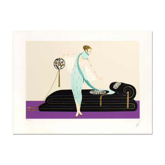 Erte (1892-1990), "Salon" Hand Signed Limited Edition Embossed Serigraph, Numbered 298/300 with Certificate of Authenticity.