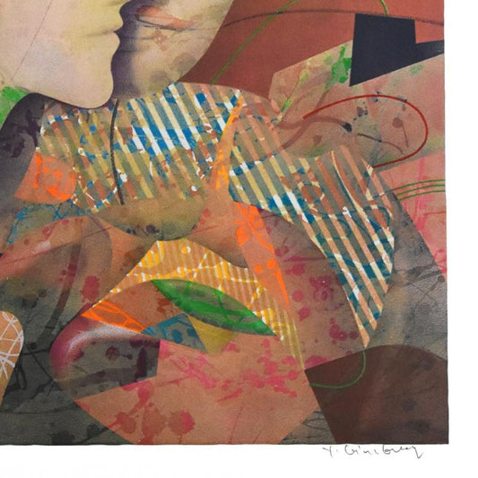 Yankel Ginzburg, "Lovers" Limited Edition Serigraph, Numbered 35/275 and Hand Signed with Letter of Authenticity