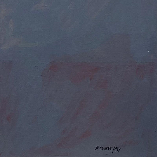 Milton Berwin (1925-2023), Original Painting on Canvas (60" x 48"), Dated 1967 and Hand Signed with Letter of Authenticity.