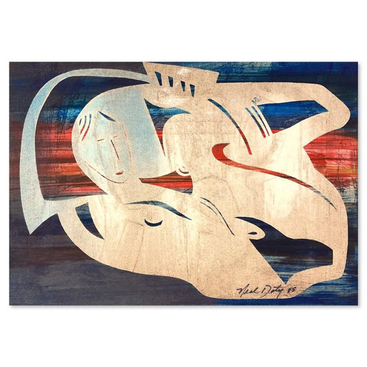 Neal Doty (1941-2016), One-of-a-Kind Mixed Media Linocut, Hand Signed with Letter of Authenticity.
