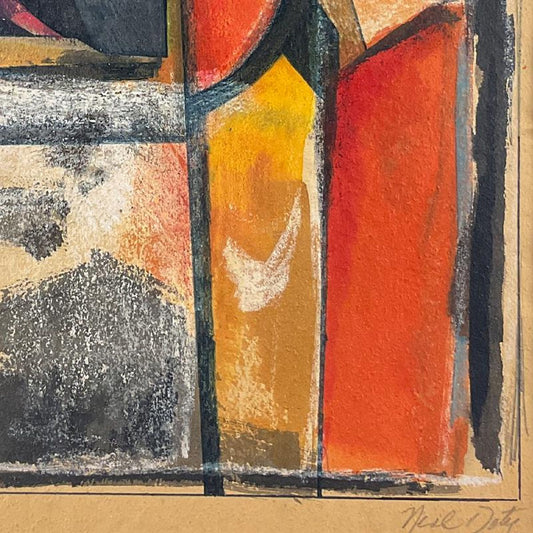 Neal Doty (1941-2016), Framed Original Mixed Media Drawing, Hand Signed with Letter of Authenticity.
