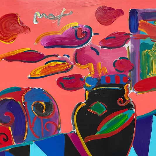 Peter Max, "The Room" Framed One-of-a-Kind Acrylic Mixed Media (36.5" x 48.5"), Hand Signed with Registration Number Certifying Authenticity