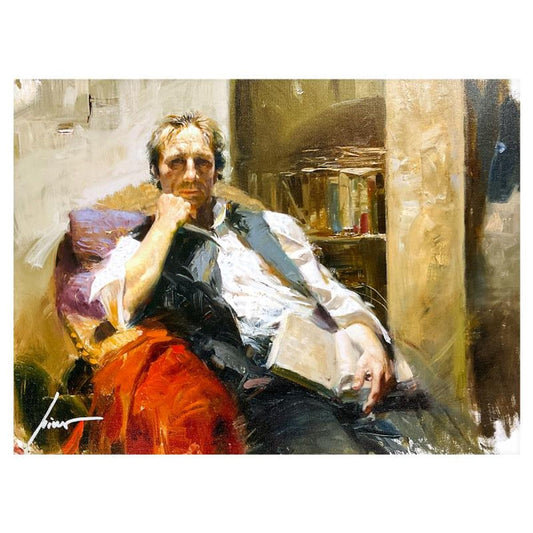 Pino (1939-2010), "The Professor" Limited Edition on Canvas, Numbered and Hand Signed with Certificate of Authenticity.