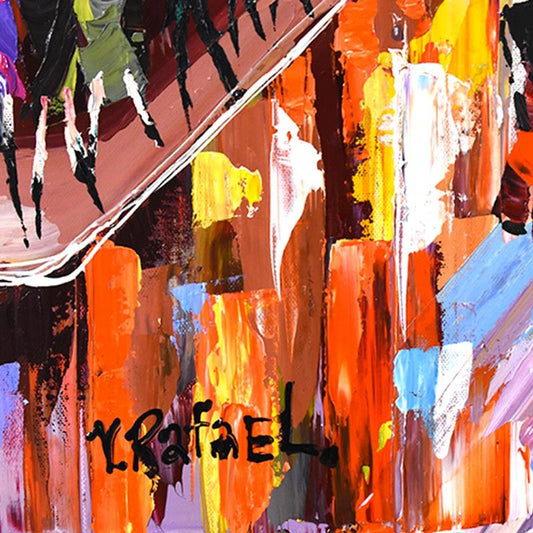 Yana Rafael, "Paris Opera" Original Acrylic Painting on Canvas (40" x 30"), Hand Signed with Letter of Authenticity.
