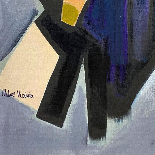 Chloe Victoria, "Refined Mystique" Framed One-of-a-Kind Mixed Media Overpaint on Canvas, Hand Signed with Letter of Authenticity