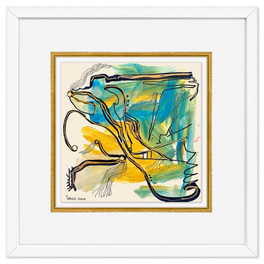 Yuroz, Framed Original Painting, Hand Signed with Letter of Authenticity.