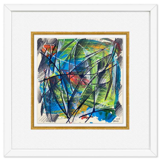 Yuroz, Framed Original Painting, Hand Signed with Letter of Authenticity.