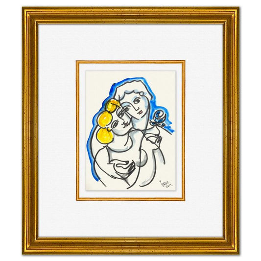 Yuroz, Framed Original Painting, Hand Signed with Letter of Authenticity.