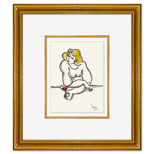 Yuroz, Framed Original Painting, Hand Signed with Letter of Authenticity.
