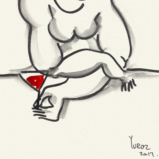 Yuroz, Framed Original Painting, Hand Signed with Letter of Authenticity.