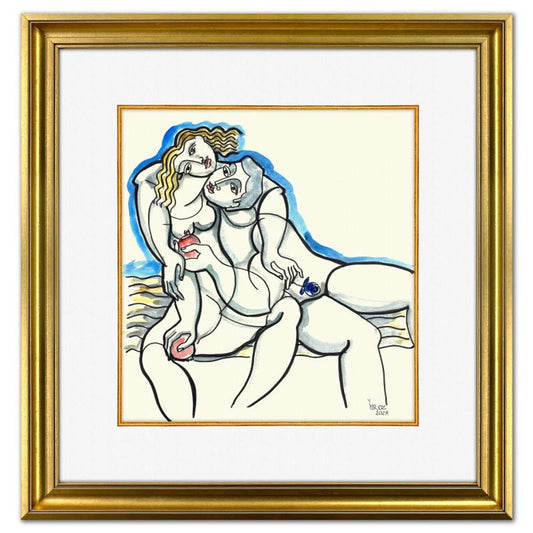 Yuroz, Framed Original Painting, Hand Signed with Letter of Authenticity.